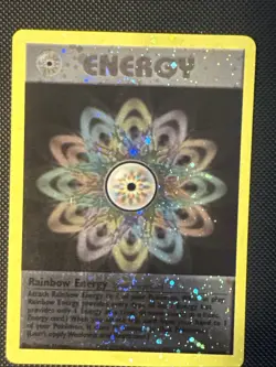 Rainbow Energy 17/82 Team Rocket Holo Pokemon TCG SWIRL! - Image 3