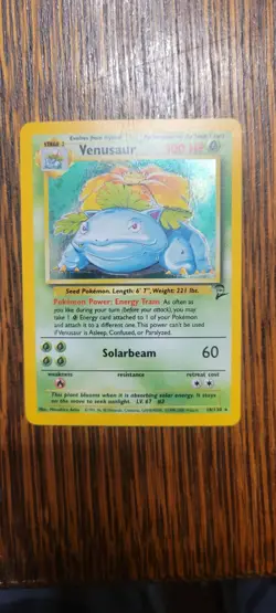 Pokemon TCG Base Set 2 Venusaur 18/130 Holo Rare MP - Image 1
