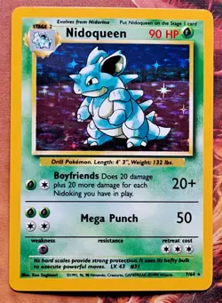 Pokemon Nidoqueen 7/64 Jungle Holofoil No Symbol Misprint - Image 1
