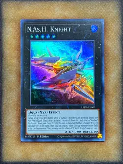 Yugioh N.As.H. Knight LED9-EN003 Super Rare 1st Ed NM - Image 1