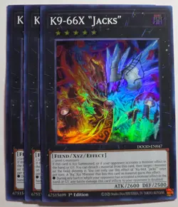 Yugioh x3 K9-66X "Jacks" DOOD-EN047 Super Rare 1st Edition - Image 1