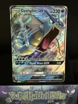 Pokemon Card Gyarados GX SM212 Black Star Promo Half Art Played - Image 1