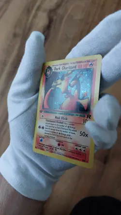 Dark Charizard 1st Edition Holo - 4/82 Pokemon Team Rocket Set 2000 - Artcard - Image 2