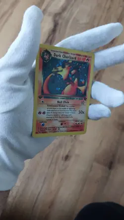 Dark Charizard 1st Edition Holo - 4/82 Pokemon Team Rocket Set 2000 - Artcard - Image 3