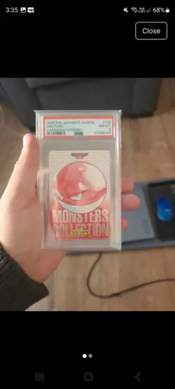 PSA 8 Voltorb #100 Carddass Vending Bandai 1996 Japanese Pokemon Card red - Image 1