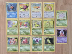 Pokemon TCG Base Set 2 WOTC Vintage Lot Of 14 Cards Non-Holo - Image 1