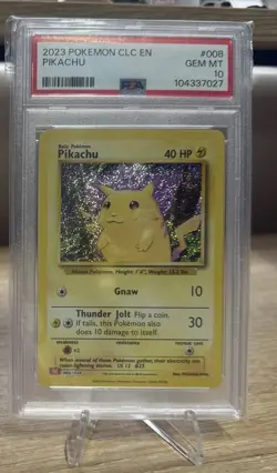 Pokemon EN Classic Collection Pikachu Holo Card PSA 10 Gem Mint - Image 1
