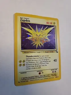 Zapdos 15/62 - Fossil Set - Rare Holo - Vintage WOTC Pokemon Card - LP* - Image 2