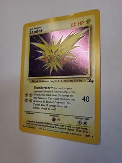 Zapdos 15/62 - Fossil Set - Rare Holo - Vintage WOTC Pokemon Card - LP* - Image 3