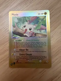 Pokemon Plusle 8/97 ex Dragon Reverse Holo Rare Card MP - Image 1