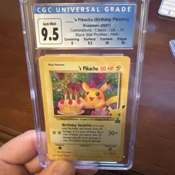 Pokemon Pikachu TCG Birthday Celebrations Holo Rare Card #24 Classic Collection - Image 2