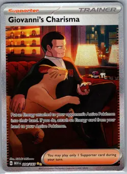 Giovanni's Charisma 204/165 SV: Scarlet & Violet 151 - Pokemon Card - NM - Image 1