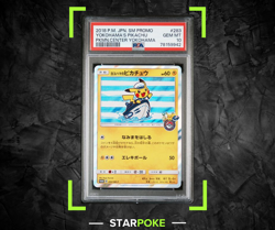 PSA 10 Yokohama’s Pikachu 283/SM-P Pokemon Center Promo Pokemon Card Japanese - Image 1