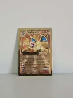 Pokemon TCG Charizard 4/102 Celebrations Gold Metal Card - Image 1