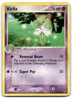 2003 EX - Ruby & Sapphire Pokemon Kirlia Stage 1/Uncommon #34 - Image 1