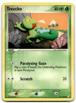 2006 EX - Crystal Guardians Pokemon Treecko Basic/Common #67 - Image 1