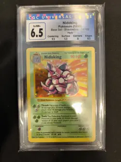 Nidoking Shadowless Pokemon Karte 1999 Base Set 11/102 Holo Pokemon - Image 1