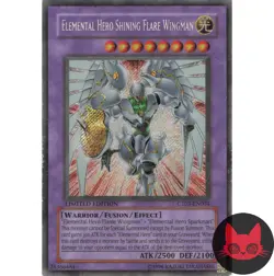 Yugioh Elemental HERO Shining Flare Wingman CT03-EN004 Secret Rare Limited MP - Image 1