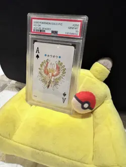 2000 POKEMON GOLD VERSION PLAYING CARDS ACE OF SPADES #250 HO-OH PSA 10 - Image 3