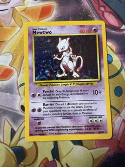 Mewtwo 10/102 Base Set Holo Rare Pokemon Card Nintendo Pokemon TCG WOTC NM / LP - Image 1