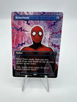 MTG Secret Lair Marvel Spiderman Secret Lair Bonus Card Brainstorm Non Foil - Image 1