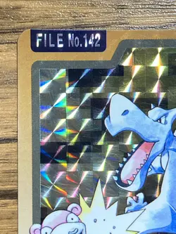 Pokemon Carddass Card Aerodactyl File No.142 Bandai Pocket Monsters 1997 Holo - Image 3