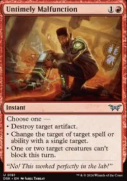 Untimely Malfunction Duskmourn: House of Horror (DSK) 161 MTG Regular - Image 1