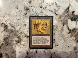 Mtg Jester’s Mask Ice Age - Magic the Gathering Ice Age Jester’s Mask Played - Image 1