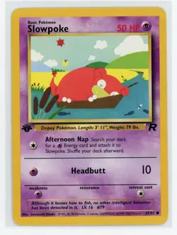 Pokemon TCG - Slowpoke 67/82 - Team Rocket - 1st Edition - Image 1