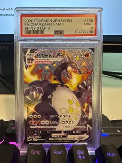 2020 POKEMON JPN SWORD & SHIELD SHINY STAR V #308 FULL ART/CHARIZARD VMAX PSA 9 - Image 1