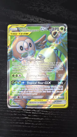 Rowlet & Alolan Exeggutor GX 214/236 Tag Team Unified Minds Pokemon TCG NM - Image 1
