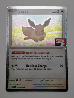 Near Mint - Pokemon Stamped Holo Eevee 143/191 - Prize Pack Series 7 - Image 2