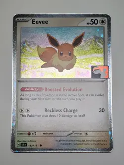 Near Mint - Pokemon Stamped Holo Eevee 143/191 - Prize Pack Series 7 - Image 3