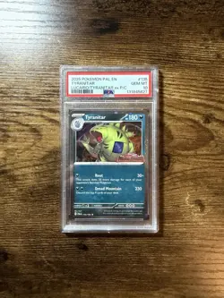 2025 POKEMON PAL EN-PALDEA EVOLVED PREMIUM COLLECTION STAMP 135 TYRANITAR PSA 10 - Image 1