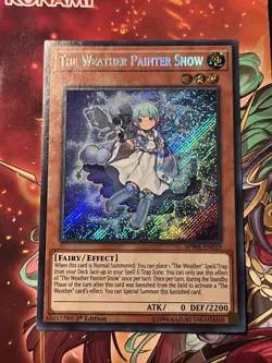 Yugioh The Weather Painter Snow SPWA-EN029 Secret Rare 1st Ed NM x1 - Image 1