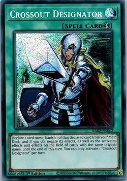 Yugioh Crossout Designator RA02-EN063 1st Edition Secret Rare NM - Image 1