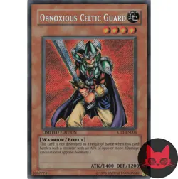 Yugioh Obnoxious Celtic Guard CT1-EN006 Secret Rare Limited Edition NM - Image 1