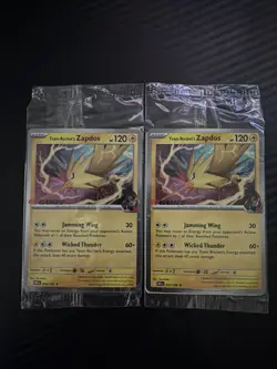 Team Rocket's Zapdos (EB Games Exclusive) 070/182 - Pokemon Card - Sealed X2 - Image 1