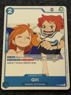 Nami Girl P-096 One Piece Prerelease Participation Fan Letter Promo English Card - Image 1