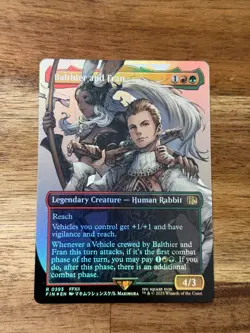 Final Fantasy Balthier and Fran Borderless FOIL Magic MTG FIN393 - Image 1