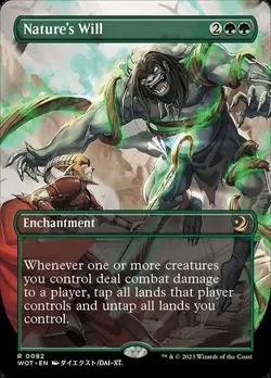 MTG ~ Nature's Will (Anime Borderless) ~ Wilds of Eldraine: Enchanting Tales NM - Image 1