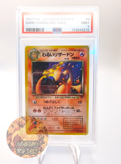 1997 POKEMON JAPANESE ROCKET #6 DARK CHARIZARD-HOLO [PSA 9] - Image 1