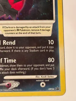 Darkrai DP24 Black Star Promo Holo Pokemon 2008 Diamond & Pearl HP - Image 4