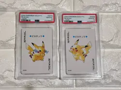 2000 POKEMON GOLD VERSION PLAYING CARDS JOKER #025A B PIKACHU PSA 10 set - Image 3