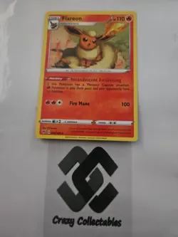 Pokemon Card Flareon 026/185 Vivid Voltage Non Holo Rare Mint Condition - Image 1