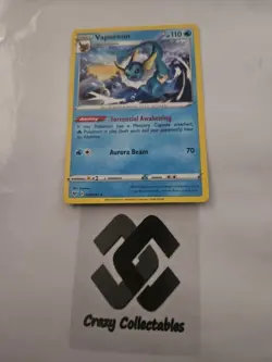 Pokemon Card Vaporeon 030/185 Vivid Voltage Non Holo Rare Mint Condition - Image 1