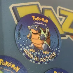 3x Pokemon Tazos Pogs Blastoise Line Walkers Quavers Lays Cheetos Vintage 2000s - Image 4