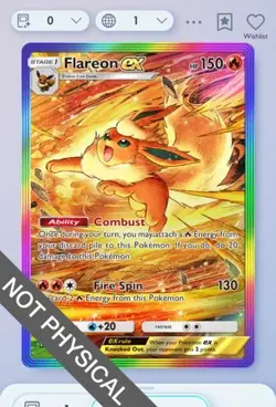 Pokemon TCG POCKET - Flareon Rainbow Rare 2⭐, Eevee Grove, English - Image 1