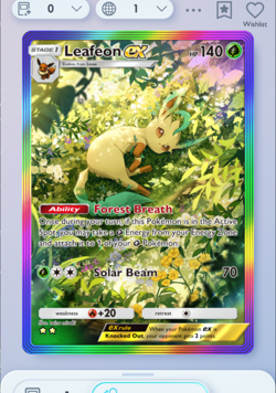Pokemon TCG POCKET - Leafeon Rainbow Rare 2⭐, Triumphant Light, English - Image 3