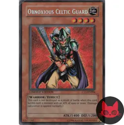 Yugioh Obnoxious Celtic Guard CT1-EN006 Secret Rare Limited Edition HP - Image 1
